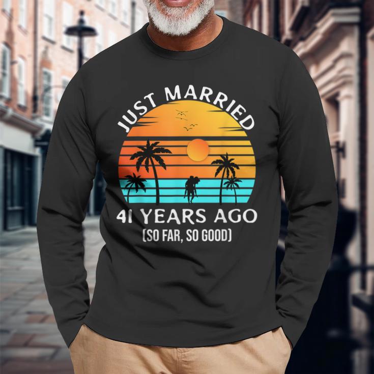 結婚記念日 結婚41年前 こんなに良い 長袖Tシャツ 高齢者への贈り物