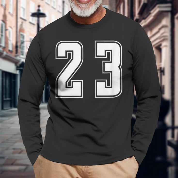 背番号 23 チーム短大スポーツ背番号付きユニフォーム 長袖Tシャツ 高齢者への贈り物