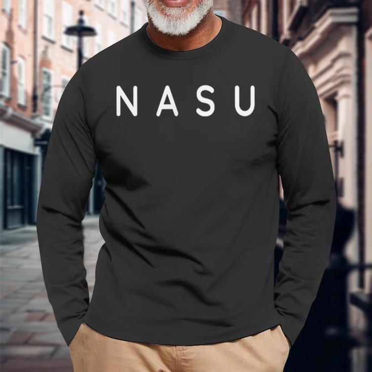 那須土産那須ホリデービーチリゾート ミニマリストフォント 長袖Tシャツ 高齢者への贈り物
