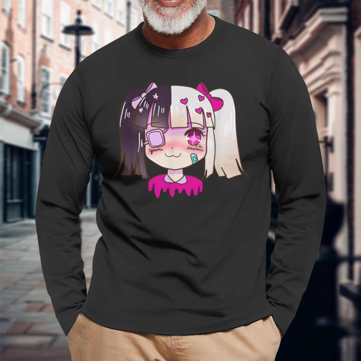 闇カワイイ・サドアニメ少女パステルゴス・メンヘラ 長袖Tシャツ 高齢者への贈り物