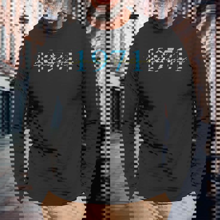 限定版 1971 誕生日 1971 1971年生まれ ヴィンテージ 長袖Tシャツ 高齢者への贈り物