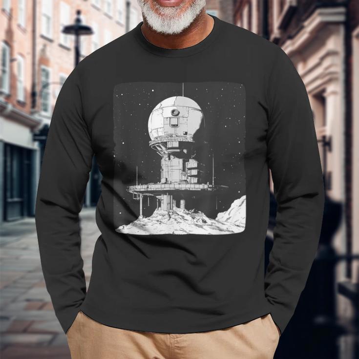 面白いスペースオデッセイムーンベースエンブレム。 長袖Tシャツ 高齢者への贈り物