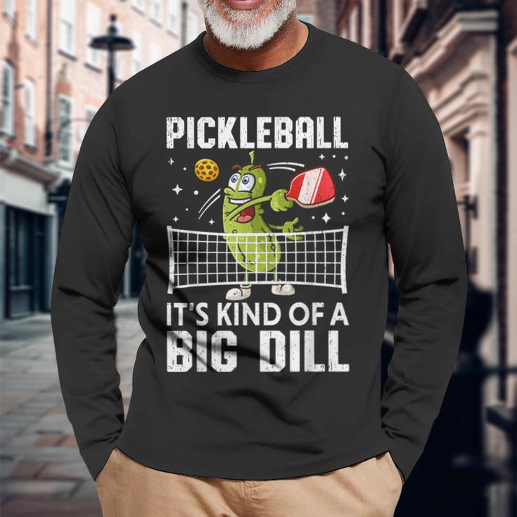 面白いピックルボールtシャツ It's Kind Of A Big Dill パドルボール 長袖Tシャツ 高齢者への贈り物