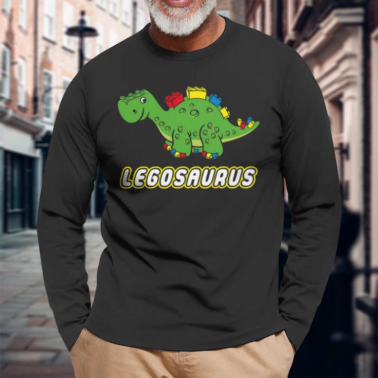 面白い恐竜 レゴサウルス レゴ ザウルス 恐竜 長袖tシャツ 長袖Tシャツ 高齢者への贈り物