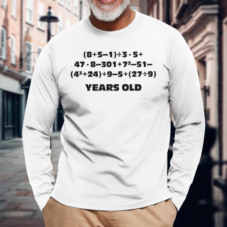 12歳 数学問題 代数方式 12歳の誕生日 長袖Tシャツ 高齢者への贈り物