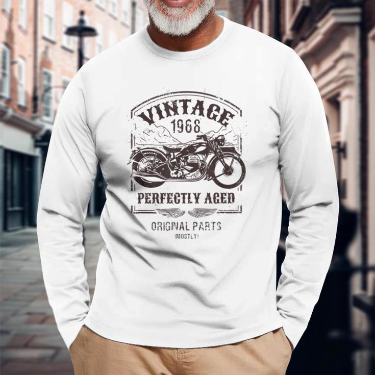 1968年生まれのビンテージバイク、バイクライダークラシック。 長袖Tシャツ 高齢者への贈り物