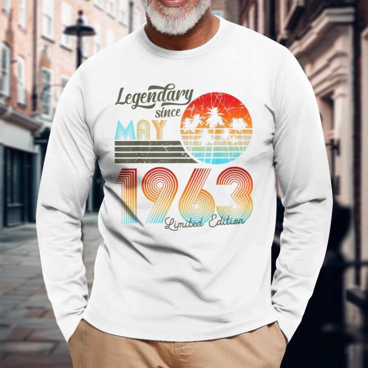 60歳の誕生日 1963年5月から伝説の60歳の誕生日 長袖Tシャツ 高齢者への贈り物