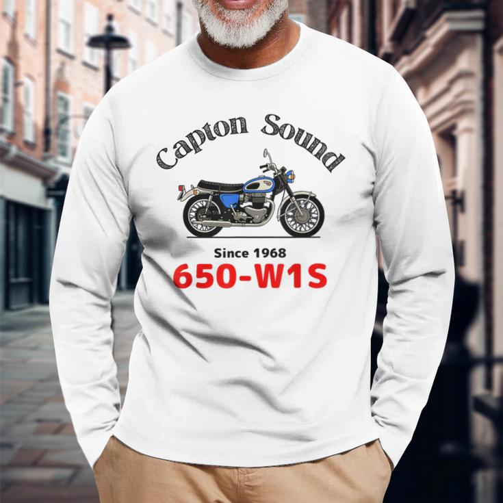 650-W1s Captonound 青タンク 旧車 長袖Tシャツ 高齢者への贈り物