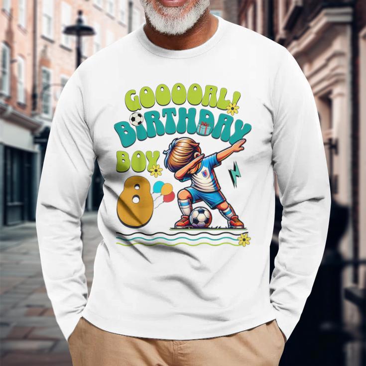 8歳の誕生日 男の子 8歳 サッカー フットボール選手 誕生日 長袖Tシャツ 高齢者への贈り物