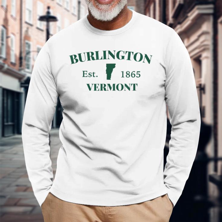 Burlingtonermontt シティステートカレッジ 観光のお土産 長袖Tシャツ 高齢者への贈り物