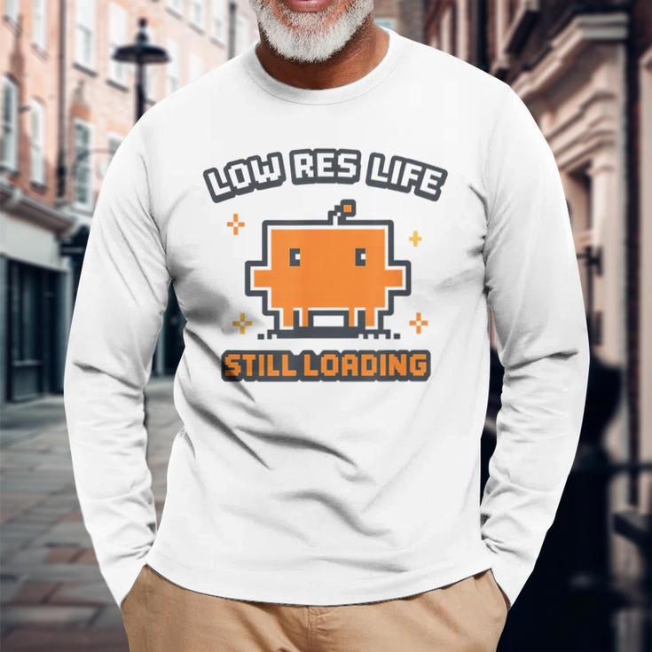 Claude Code Developer ゲーマー 読み込み画面 Clawd Res 長袖Tシャツ 高齢者への贈り物