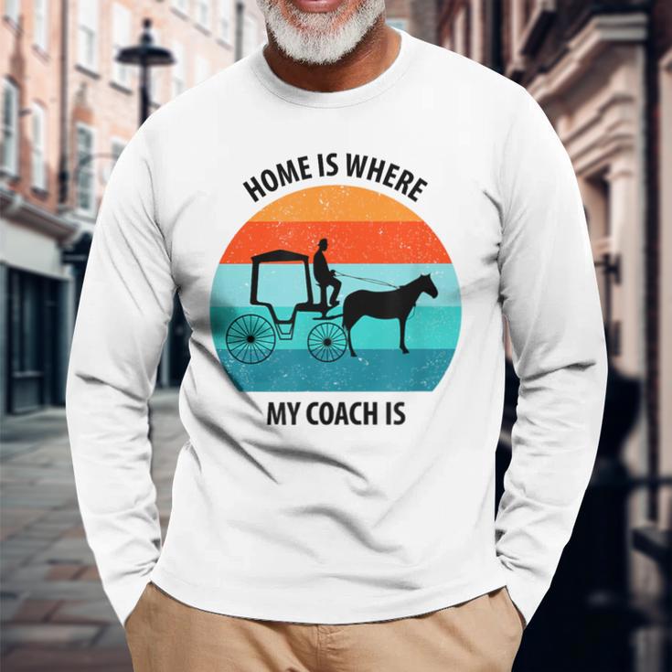 Coachman 馬車 馬車 職業格言 長袖Tシャツ 高齢者への贈り物