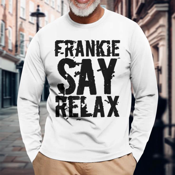 Frankieay Relax 太字フォントシャツ 長袖Tシャツ 高齢者への贈り物