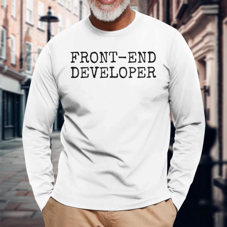Front End Developer 長袖Tシャツ 高齢者への贈り物