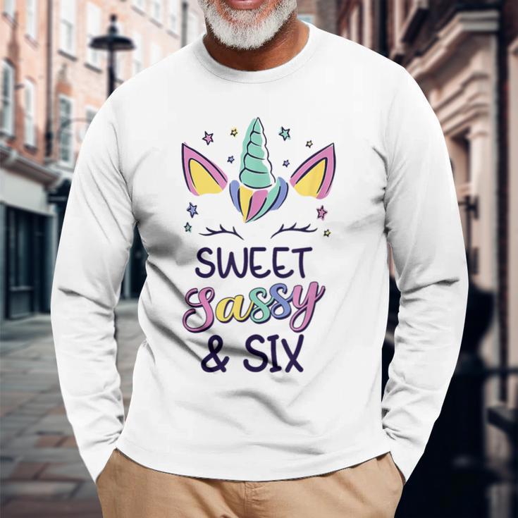 Happy 6Th Birthdayweetassy Andix Unicorn 6歳 長袖Tシャツ 高齢者への贈り物
