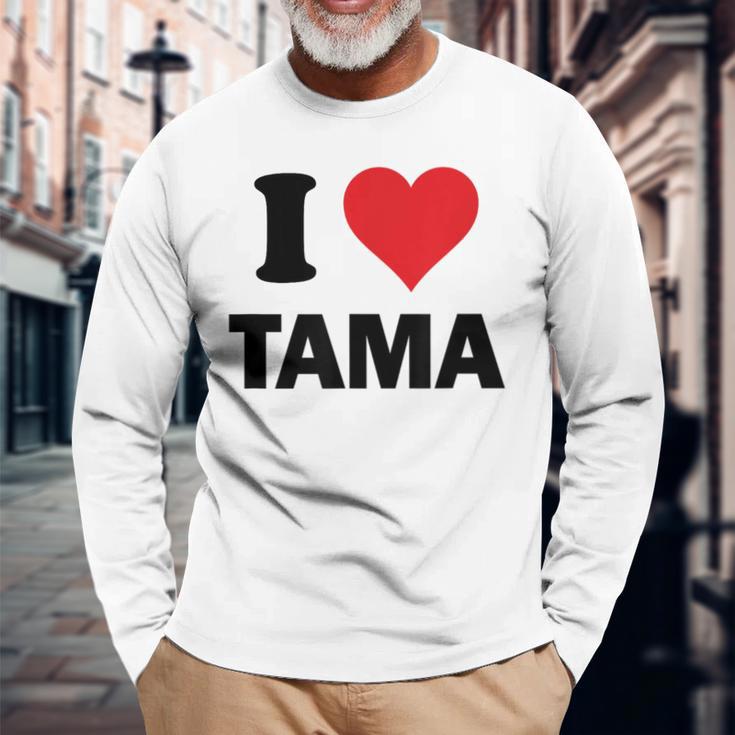 I Heart Tama Japan Love 日本土産 長袖Tシャツ 高齢者への贈り物