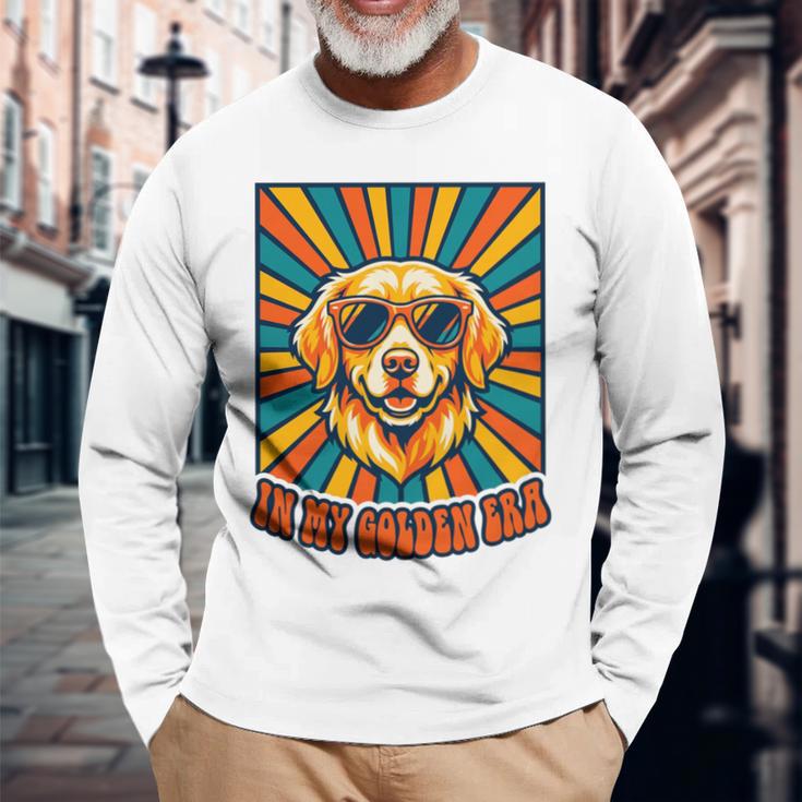 In My Golden Era レトロレトリバー ドッグサングラス グラフィックtシャツ 長袖tシャツ 長袖Tシャツ 高齢者への贈り物