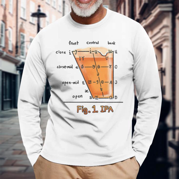 Ipa 言語学 面白い国際音声アルファベット 長袖Tシャツ 高齢者への贈り物