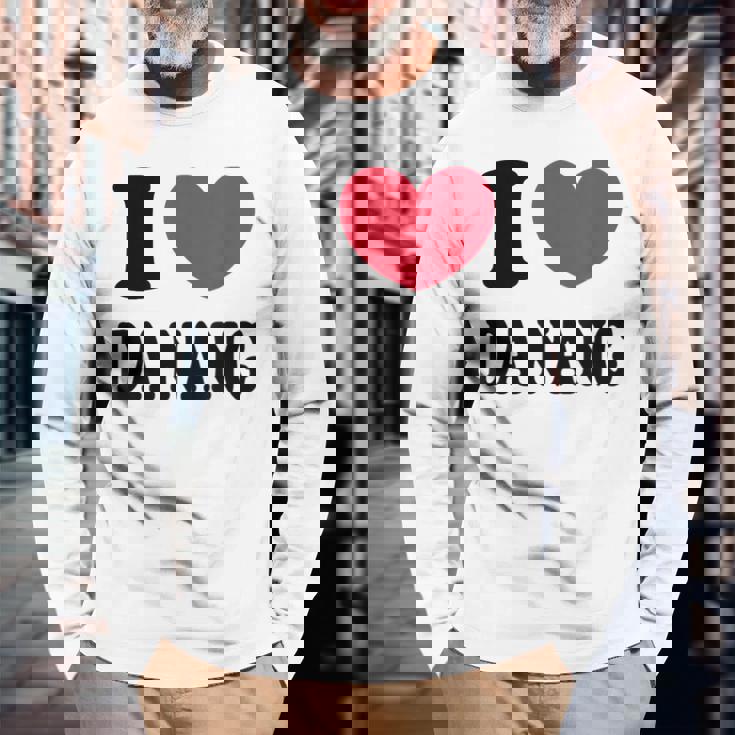 I Love Da Nang ダナンが大好きです 長袖Tシャツ 高齢者への贈り物