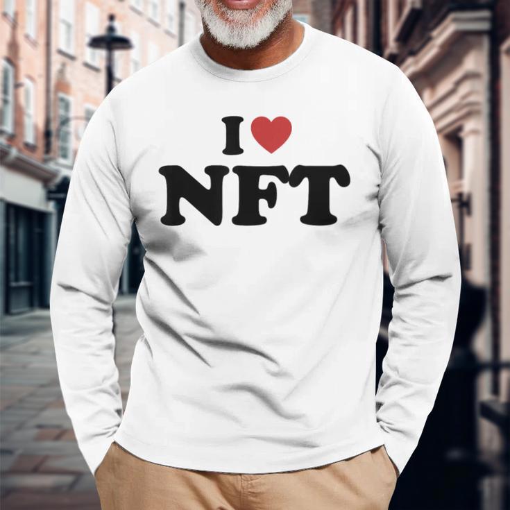 I Love Nft 長袖Tシャツ 高齢者への贈り物