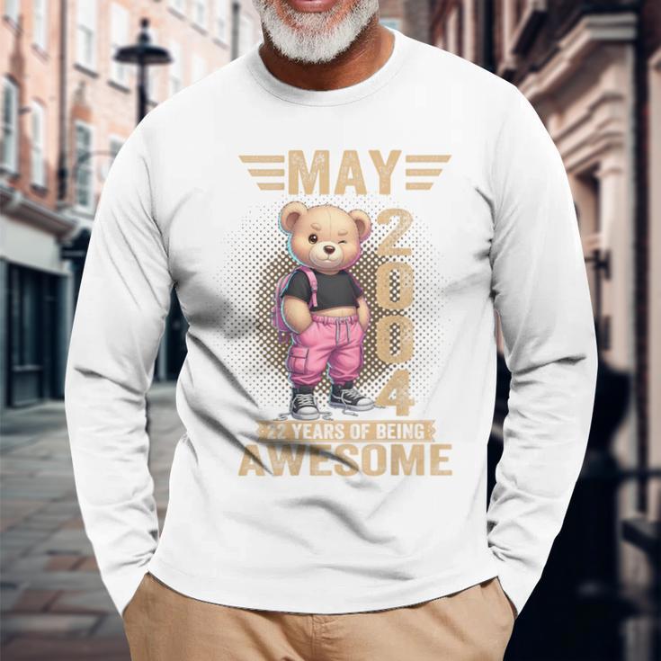 On Back 2004年5月 22歳の誕生日 22歳 テディベア 長袖Tシャツ 高齢者への贈り物