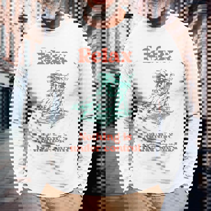 Relax Labrador Dog Owner Graphic 長袖Tシャツ 高齢者への贈り物