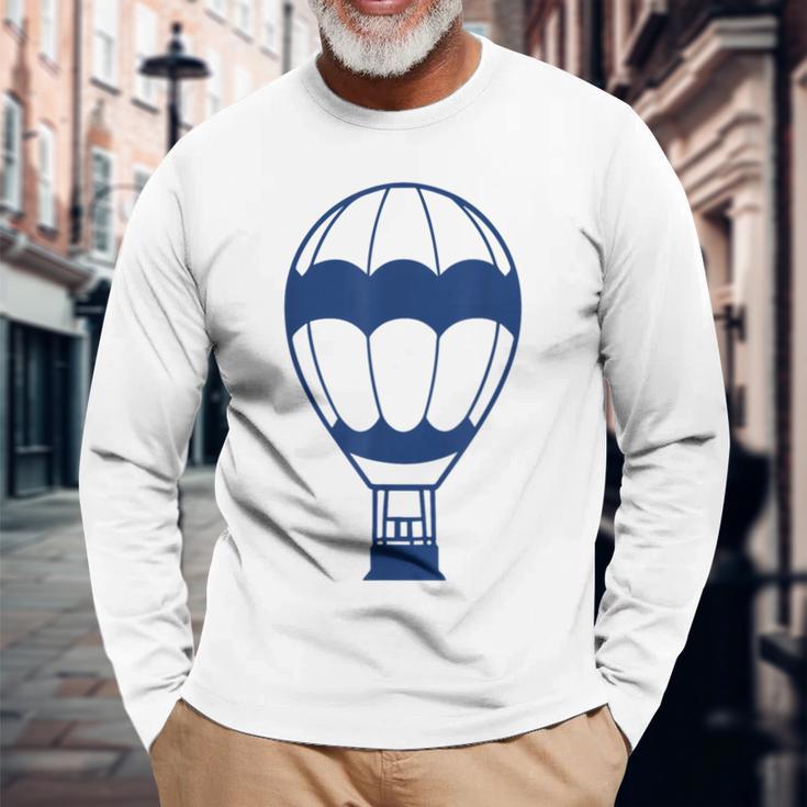 Simple Hot Air Balloon 熱気球 面白い シンプル ミニマリスト 気球 熱気球 長袖Tシャツ 高齢者への贈り物