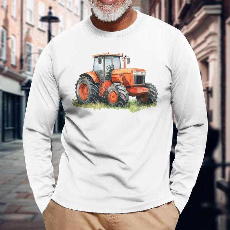 Snirt トラクターtシャツ、トラクター、トラクターコーヒーマグ 長袖Tシャツ 高齢者への贈り物
