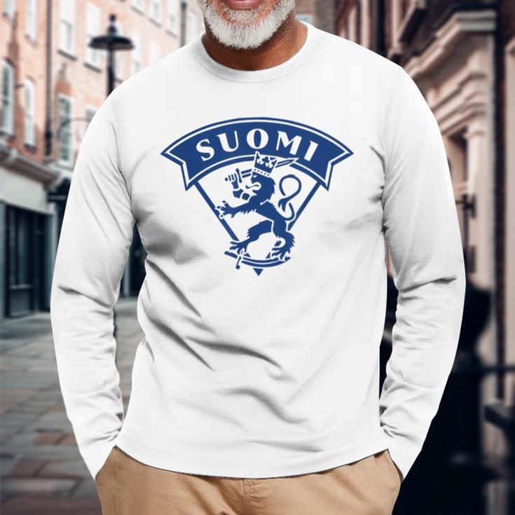 Suomi Finnland フィンランド 旅行ギフト お土産 長袖Tシャツ 高齢者への贈り物