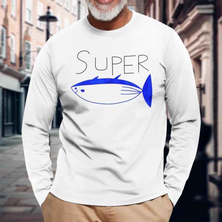 Super Tuna Tuna Fish 長袖Tシャツ 高齢者への贈り物