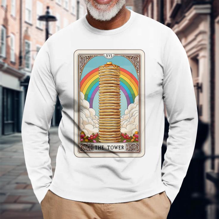 The Tower タロットカード パンケーキタワー 朝食 恋人 パンケーキ 長袖Tシャツ 高齢者への贈り物