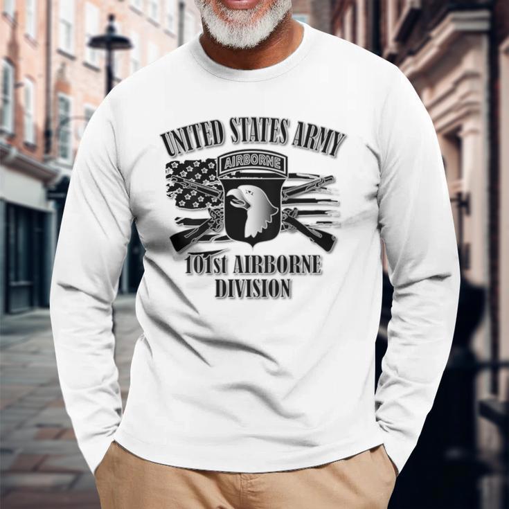 US Army 第101空挺師団 バックデザイン 長袖Tシャツ 高齢者への贈り物