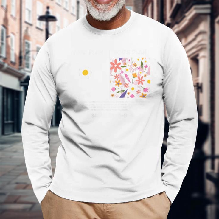 Your Plan And God's Plan Isaiah 聖書の一節 信仰 裏面 長袖Tシャツ 高齢者への贈り物