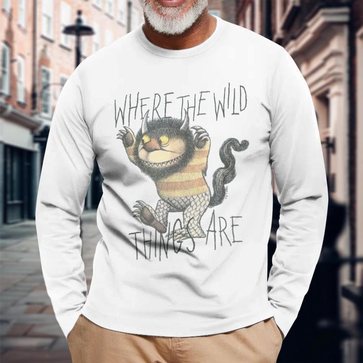 かいじゅうたちのいるところスケッチ・ワイルド・シング 長袖Tシャツ 高齢者への贈り物