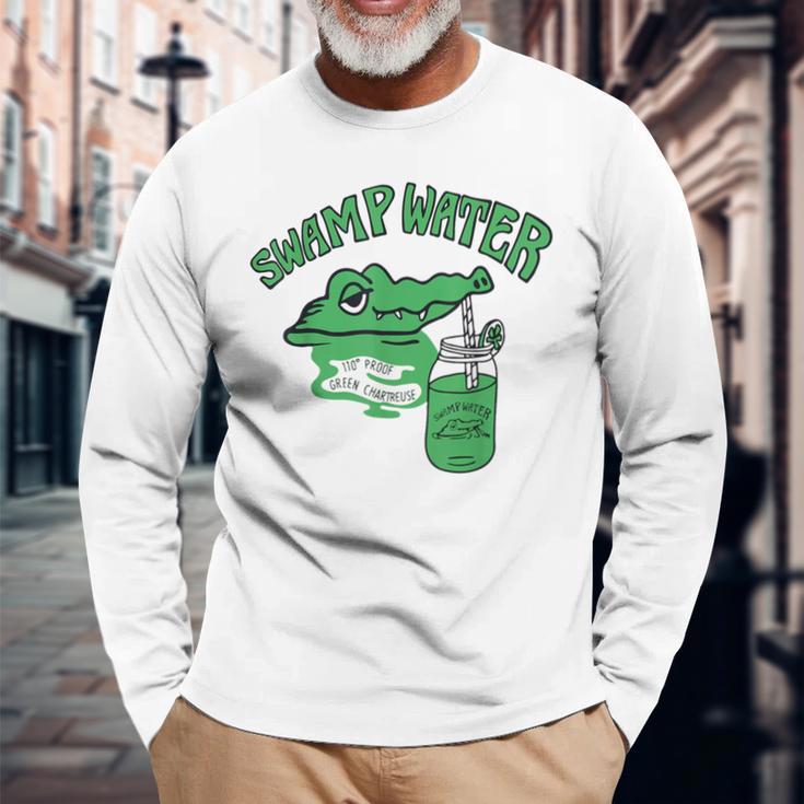 かわいいワニのクロコダイルグラフィックジャングルtシャツtシャツ 長袖Tシャツ 高齢者への贈り物