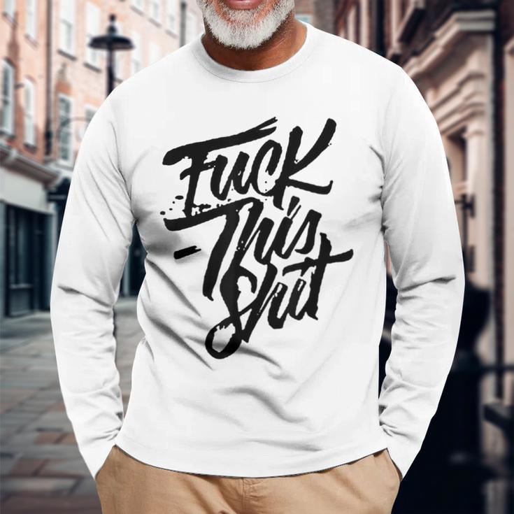 このクソをファック 長袖Tシャツ 高齢者への贈り物