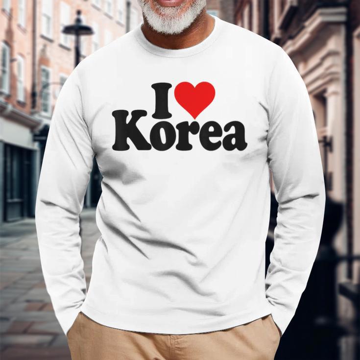 アイラブハートコリア韓国カルチャー 長袖Tシャツ 高齢者への贈り物