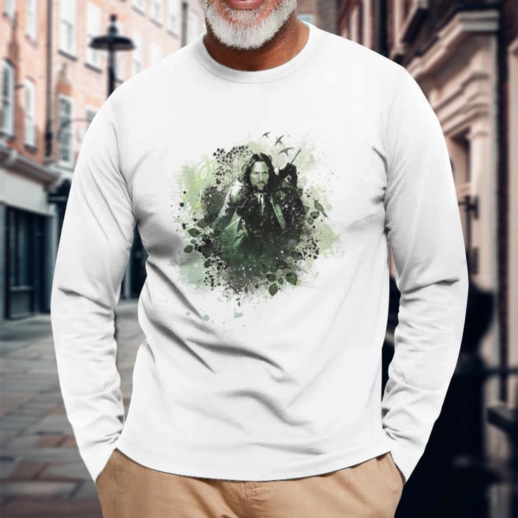 アラゴルン 北のレンジャー ファンタジー戦士の森 Papl3459 長袖Tシャツ 高齢者への贈り物