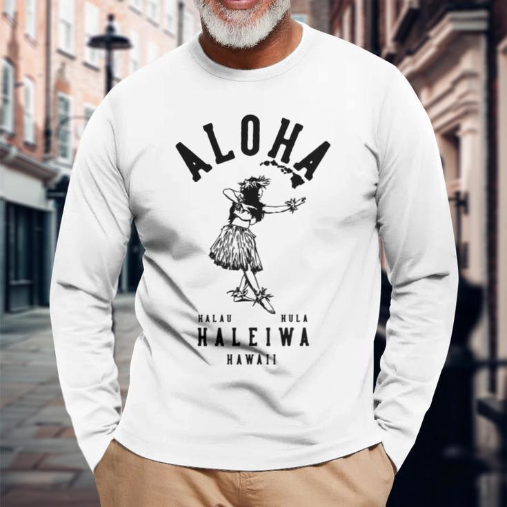 アロハ フラクラブ ハレイワ ハワイ 長袖tシャツ 長袖Tシャツ 高齢者への贈り物
