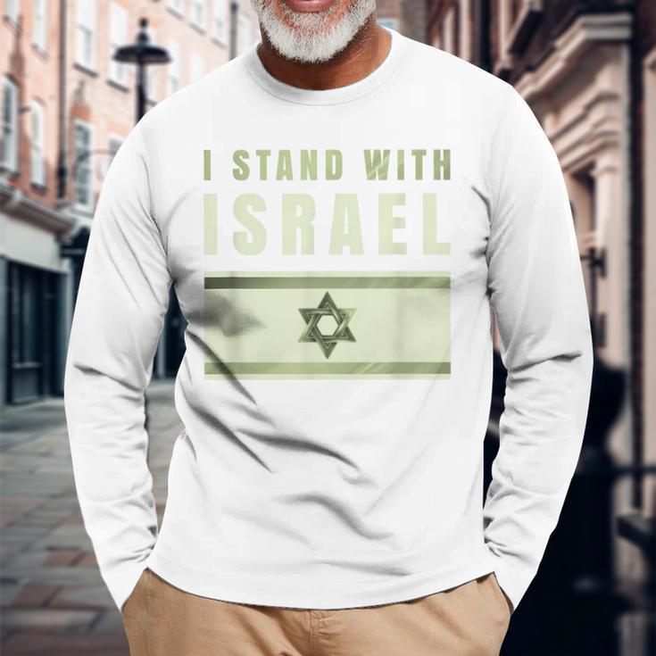 イスラエルtシャツ Idf イスラエル Itand With Israel イスラエル国旗 長袖Tシャツ 高齢者への贈り物