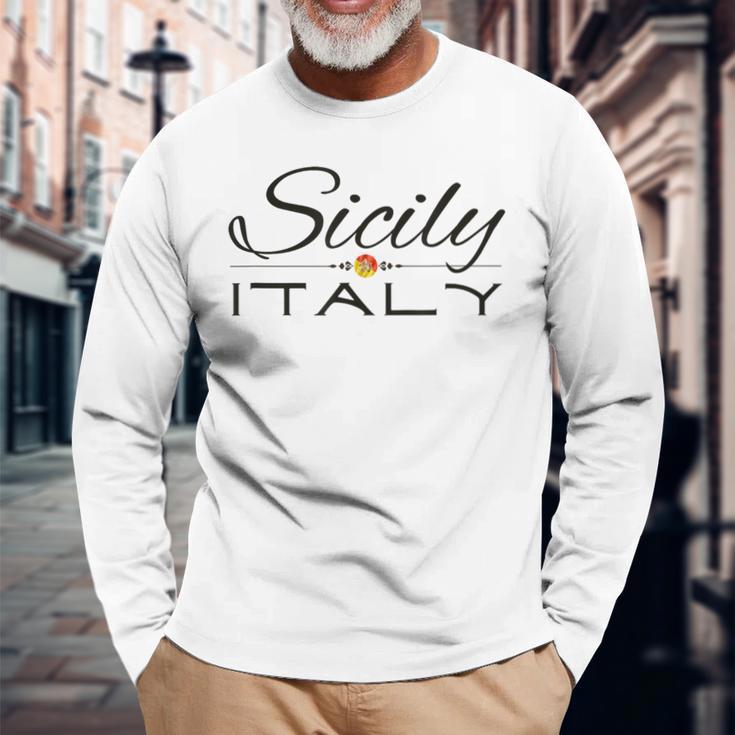 イタリア シチリア島 レモン お土産シチリア島 長袖Tシャツ 高齢者への贈り物