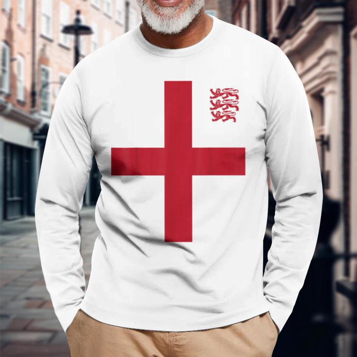 イングランドサッカージャージ。 長袖Tシャツ 高齢者への贈り物