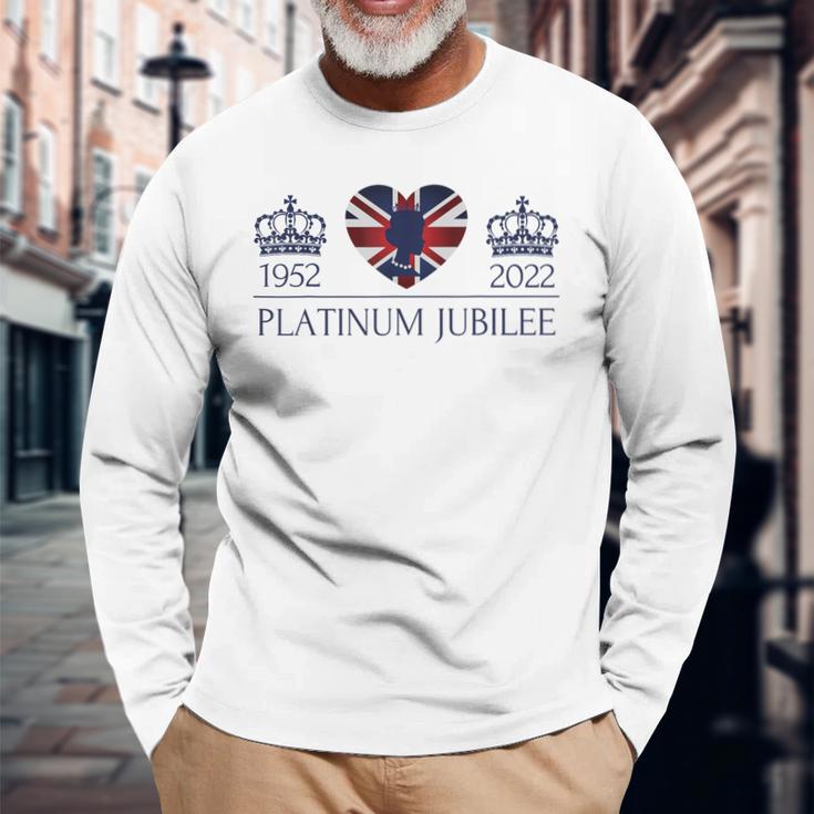 エリザベス女王プラチナジュビリー70年イギリス国旗 長袖Tシャツ 高齢者への贈り物
