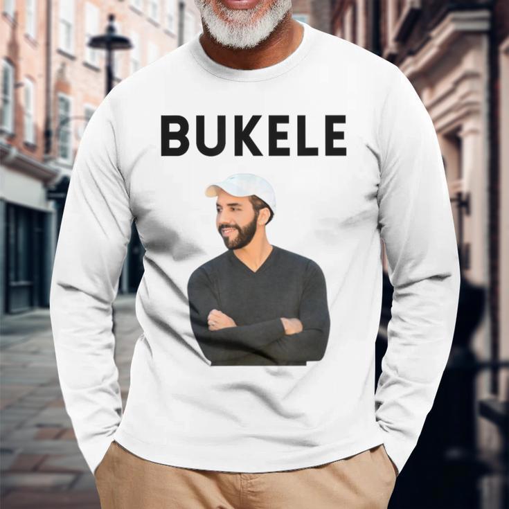 エルサルバドル大統領 ナイブ・ブケレ 長袖Tシャツ 高齢者への贈り物