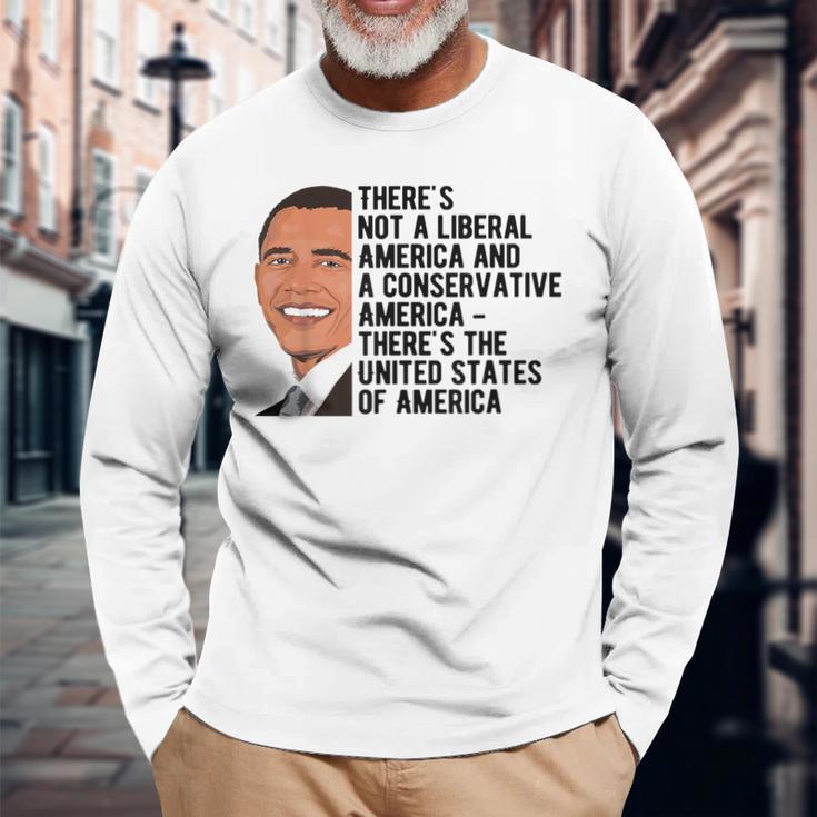 オバマ引用アメリカンギフト 長袖Tシャツ 高齢者への贈り物