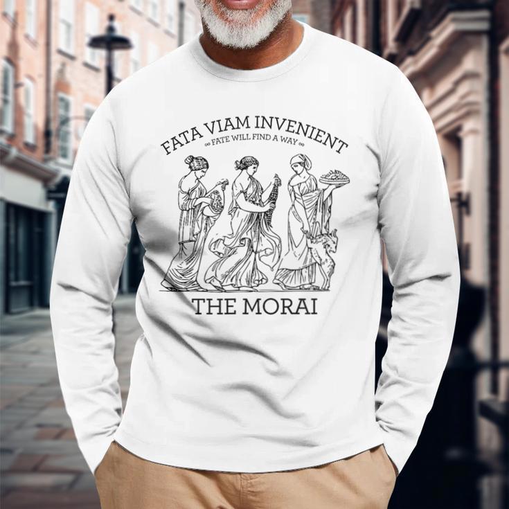 ギリシャ神話のモライと運命 古代ギリシャ神話 長袖Tシャツ 高齢者への贈り物