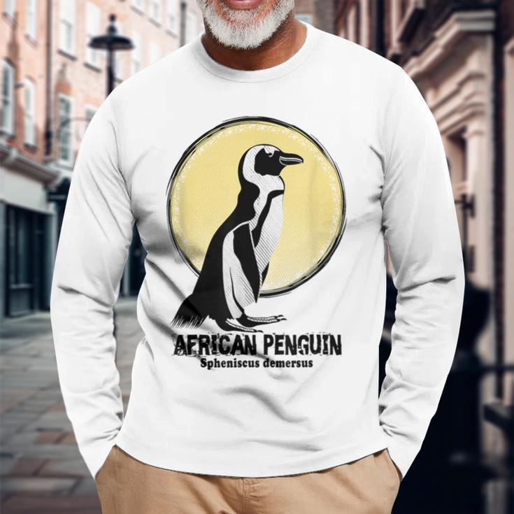 ケープペンギン African Penguin 長袖Tシャツ 高齢者への贈り物