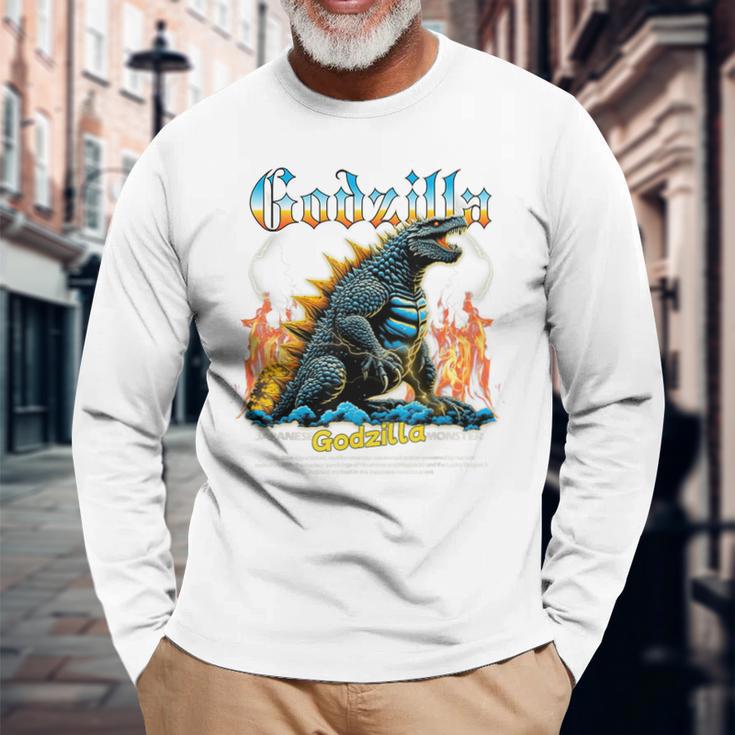 ゴジラ 日本の怪獣 長袖Tシャツ 高齢者への贈り物