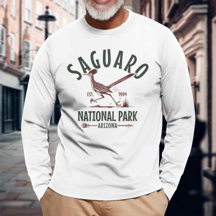サグアロツーソン アリゾナ国立公園 ロードランナー お土産 長袖tシャツ 長袖Tシャツ 高齢者への贈り物