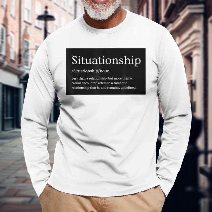 シチュエーションシチュエーションシップ 長袖Tシャツ 高齢者への贈り物